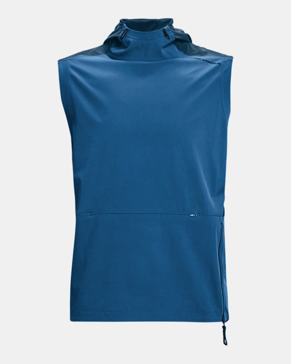 Men's UA RUSH™ Woven Hooded Vest, Blue, pdpMainDesktop image number 7